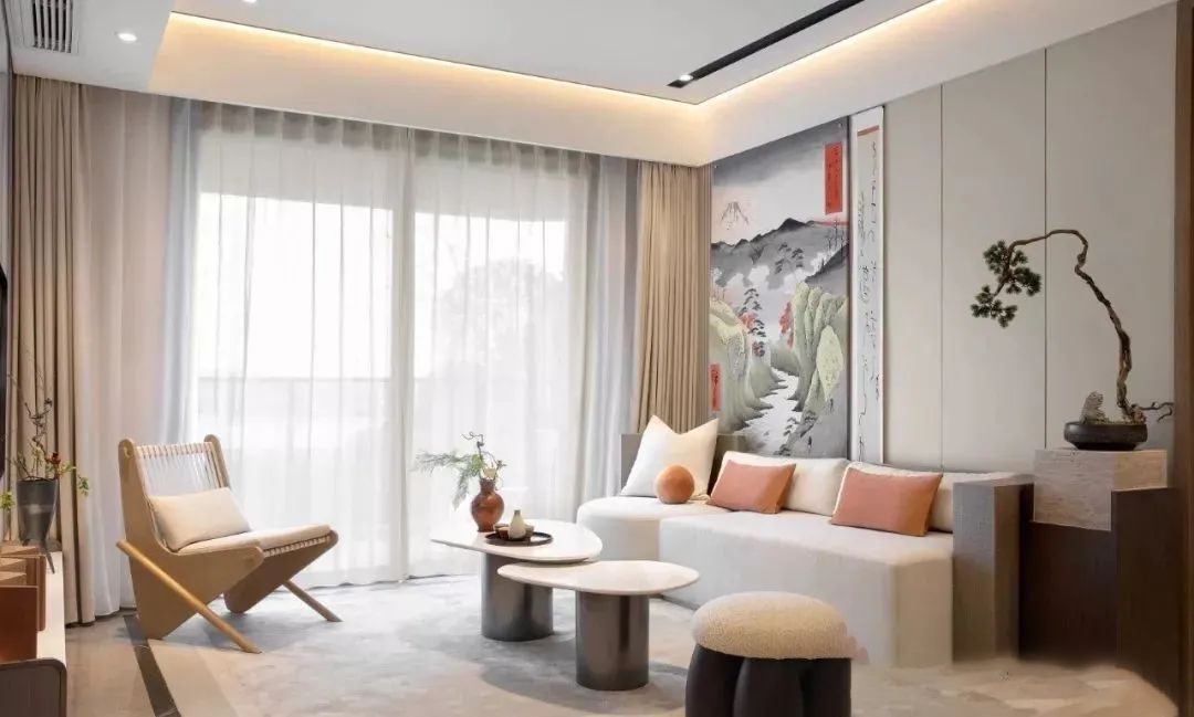 南充新中式装修风格—简洁淡雅显高级，客厅、卧室背景墙，美醉了！